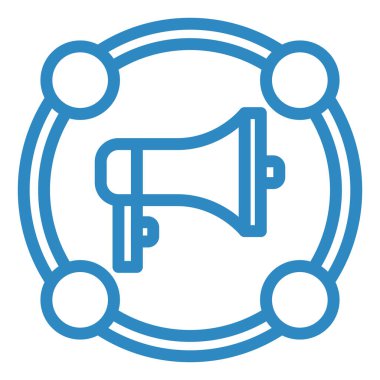 Megafon. Web simgesi basit illüstrasyon