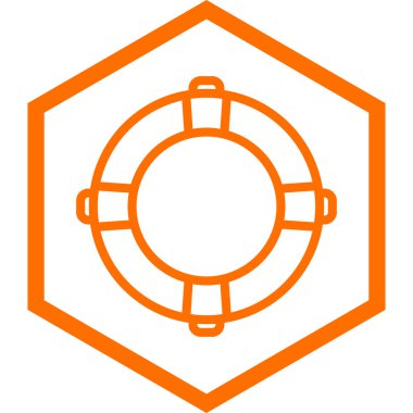 turuncu can simidi. Web için hedef vektör simgelerinin özet çizimi