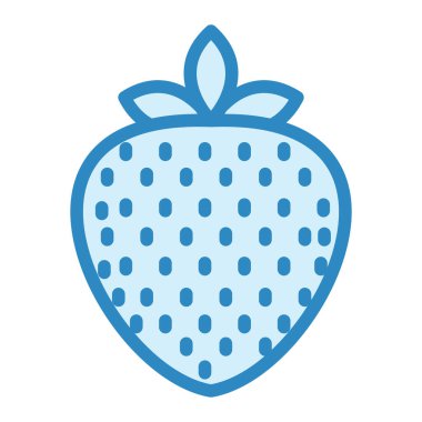 Çilekli. Web simgesi basit illüstrasyon 