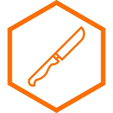 Bıçak ikonu. Beyaz arkaplanda izole edilmiş web tasarımı için izometrik boyama vektör simgeleri