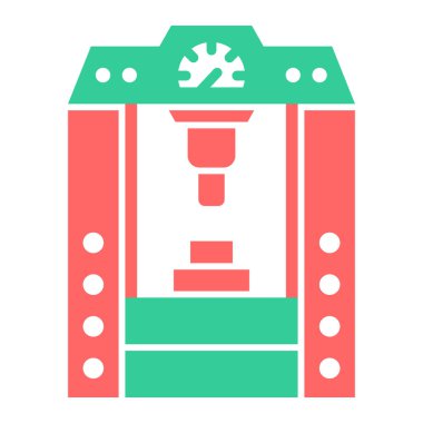 Sanayi makinesi simgesi. vektör illüstrasyonu