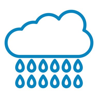 Yağmur. Web simgesi basit illüstrasyon