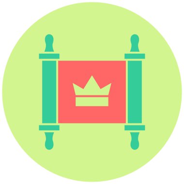 Papirüs. Web simgesi basit illüstrasyon