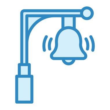 Train Bell Modern ikon vektör çizimi 