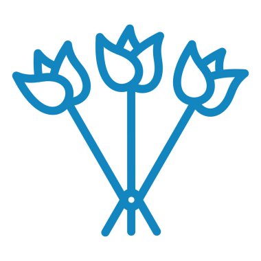 Çiçek. Web simgesi basit illüstrasyon