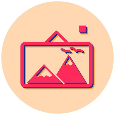 Resim modern simgesinin vektör illüstrasyonu