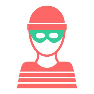 Soyguncu. Web simgesi basit illüstrasyon