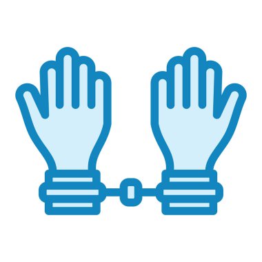 Tutuklama simgesinin vektör illüstrasyonu