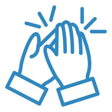 Eller simgesi. Ana hatlı vektör çizimi. beyaz arkaplanda izole.