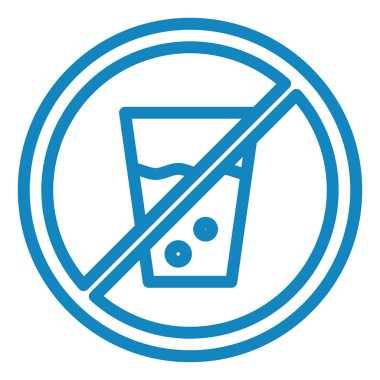 Alkol ikonu yok. Web için bira içecek vektör simgelerinin basit bir çizimi