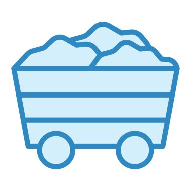 Mine Cart modern ikon vektör çizimi 