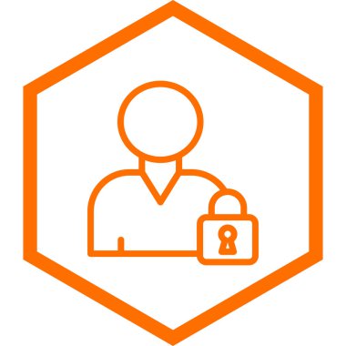 Güvenlik sistemi simgesi vektör illüstrasyonu