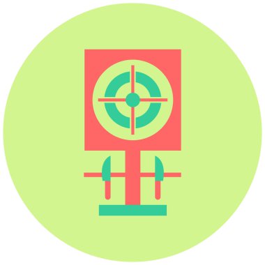 Bıçak fırlatma simgesinin vektör çizimi