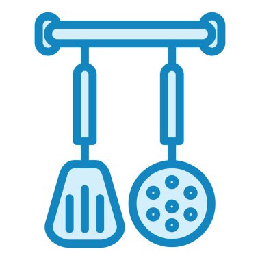 Mutfak gereçleri. Web simgesi basit illüstrasyon 