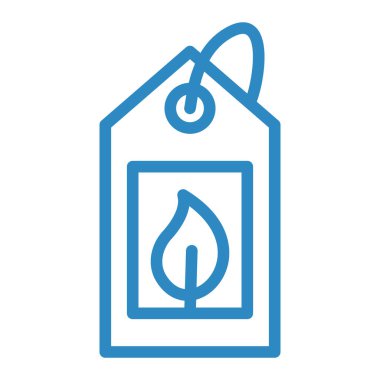 Mavi ve beyaz çizgi simgesinin vektör çizimi