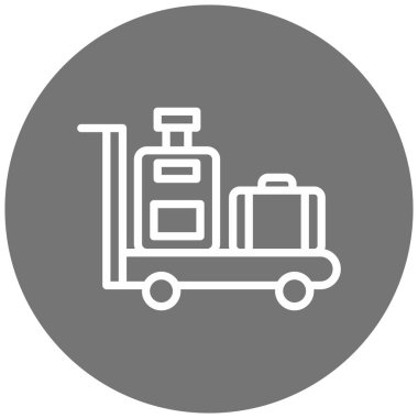 bagaj. Web simgesi basit illüstrasyon