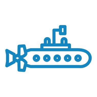 Denizaltı simge vektör çizim