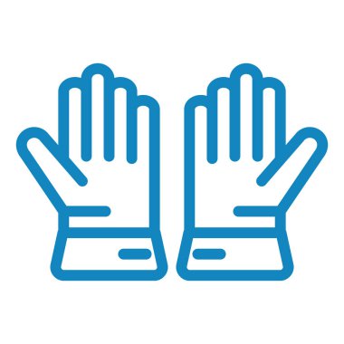 Eldiven ikonu vektörü. Elle yıkama eldiveni. izole edilmiş sınır sembolü çizimi