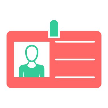 kimlik kartı vektör simgesi