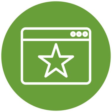 Tarayıcı. Web simgesi basit illüstrasyon