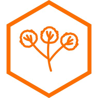 Tek bir ağaç simgesinin vektör illüstrasyonu