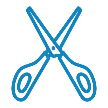 Makas simgesi. Web için makas vektör simgelerinin basit çizimi