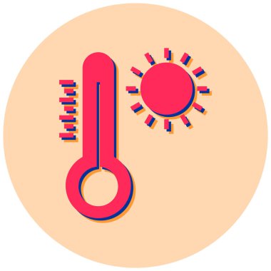 Termometre. Web simgesi basit tasarım