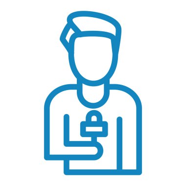 Doktor. Web simgesi basit illüstrasyon