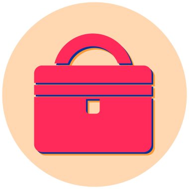 Çanta. Web simgesi basit illüstrasyon