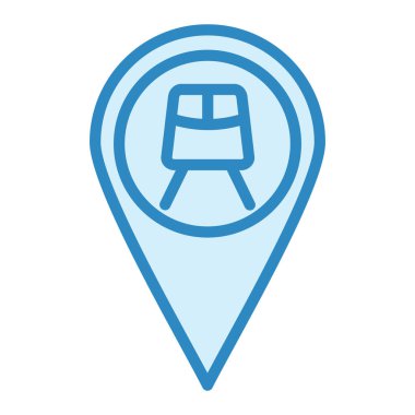 Tren Konumu Modern simge vektör illüstrasyonu 