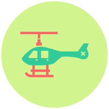 Helikopter. Web simgesi basit illüstrasyon