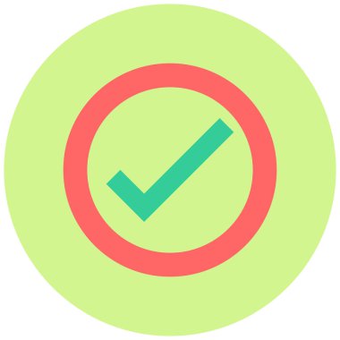 Başarı simgesi. Basit resimleme