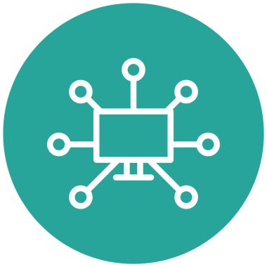 şebeke. Web simgesi basit illüstrasyon