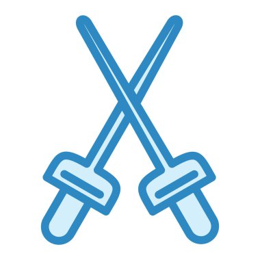 çapraz Kılıç simgesi, vektör illüstrasyonu