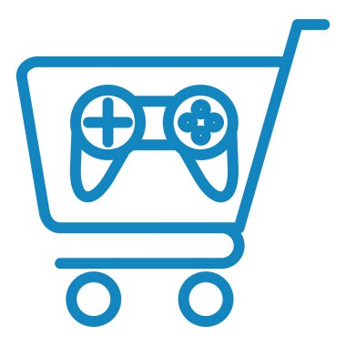 Satır vektör simgesi olan alışveriş arabası