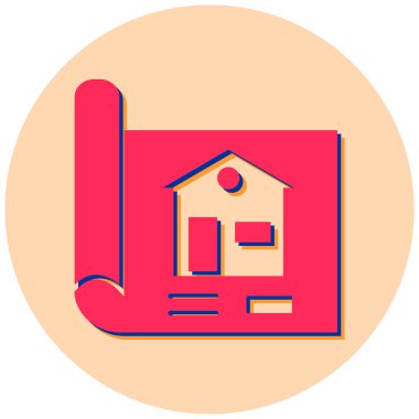 Ev. Web simgesi basit illüstrasyon