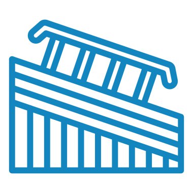 Bina. Web simgesi basit illüstrasyon