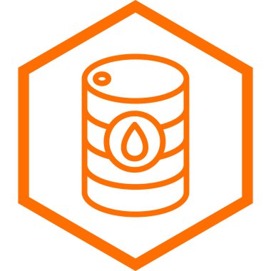 Yağ fıçısı. Basit illüstrasyon