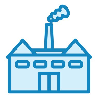 Fabrika. Web simgesi basit illüstrasyon 