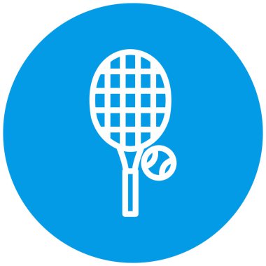 Tenis ikonu vektör illüstrasyonu
