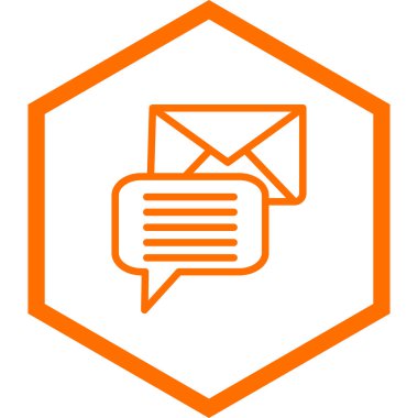 Sohbet simgesinin vektör illüstrasyonu