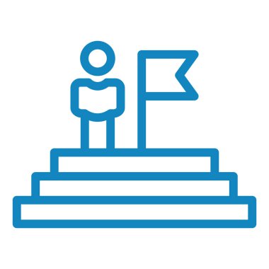 Merdivenler. Web simgesi basit illüstrasyon