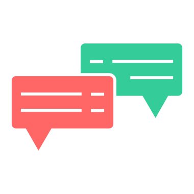 Sohbet mesajı vektör illüstrasyonu