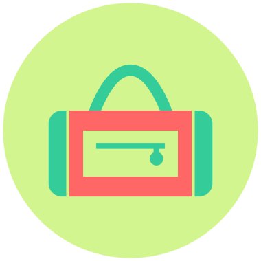 Spor çantası. Web simgesi basit illüstrasyon