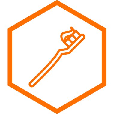 Bir fırça simgesinin vektör illüstrasyonu