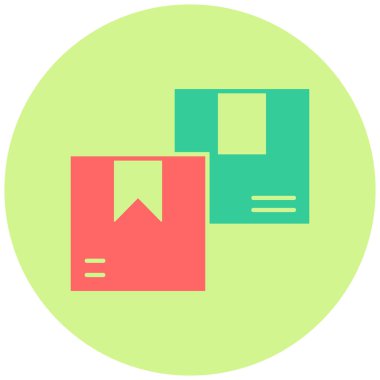 Paket var. Web simgesi basit illüstrasyon