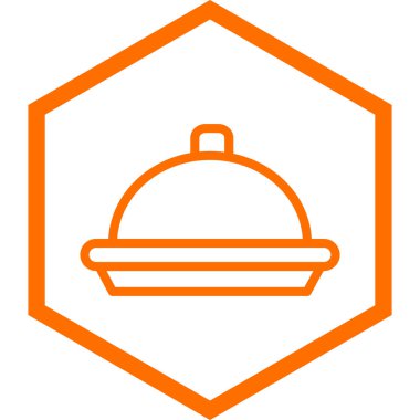 Turuncu vektör satırı simgesi