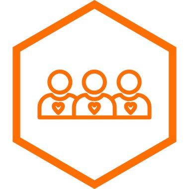 Bir grup insanın vektör çizimi