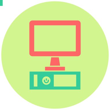 Bilgisayar. Web simgesi basit illüstrasyon