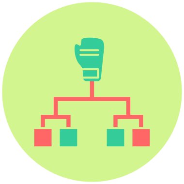 Boks Turnuvası simgesinin vektör çizimi